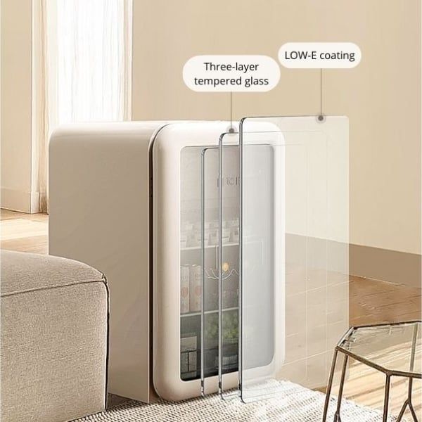 Tủ lạnh HCK 107L - Màu Be Mặt Kính