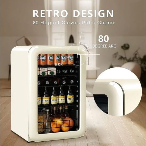 Tủ lạnh HCK 107L - Màu Be Mặt Kính