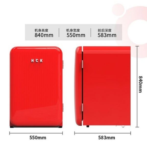 Tủ lạnh HCK 107L - Màu Đỏ