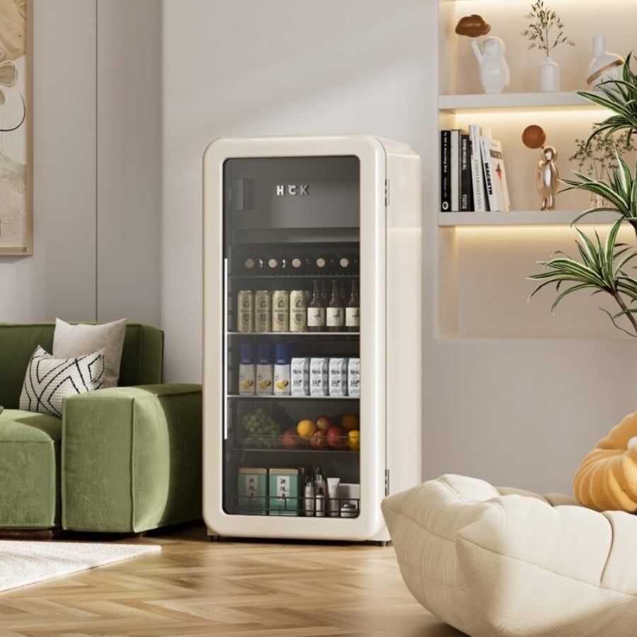 Tủ lạnh HCK GCD-401B-WS AuraTouch Smart View 401L (Ngăn lạnh 250L, ngăn đông 151L)
