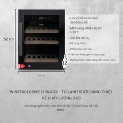  Tủ rượu Caso WineExclusive 12 cho 12 chai 