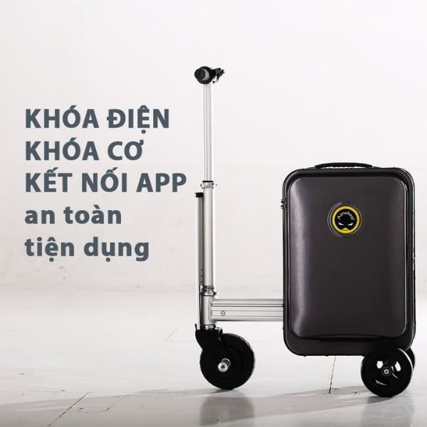 Vali điện Homesheel Airwheel SE3L size 20 cabin tốc độ tối đa 13km