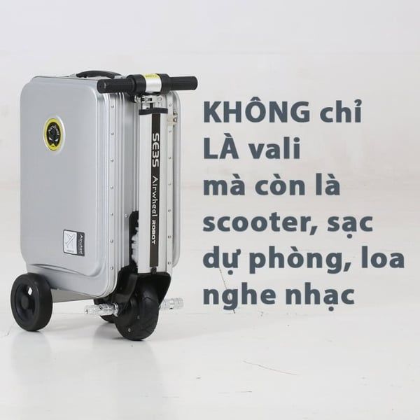 Vali điện Homesheel Airwheel SE3L size 20 cabin tốc độ tối đa 13km