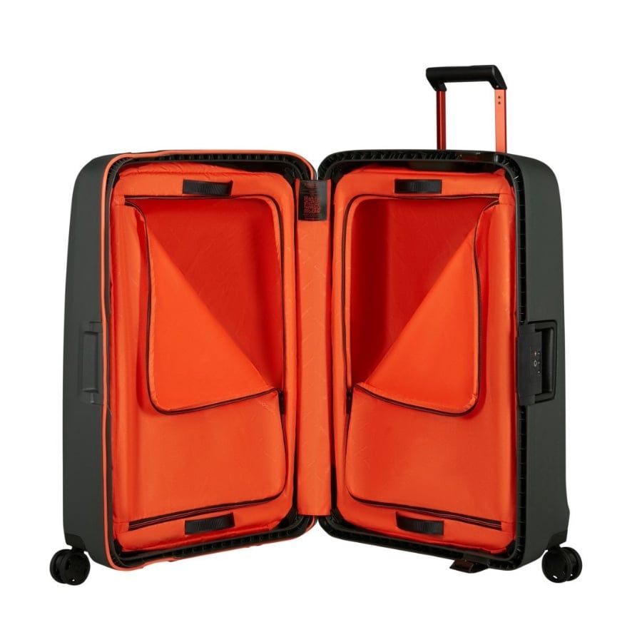 Vali Samsonite Essens Size 28 - Màu Đen Viền Cam