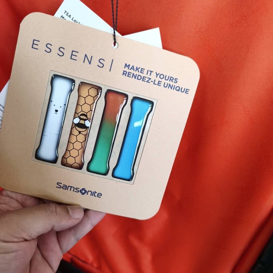 Vali Samsonite Essens Size 28 - Màu Đen Viền Cam