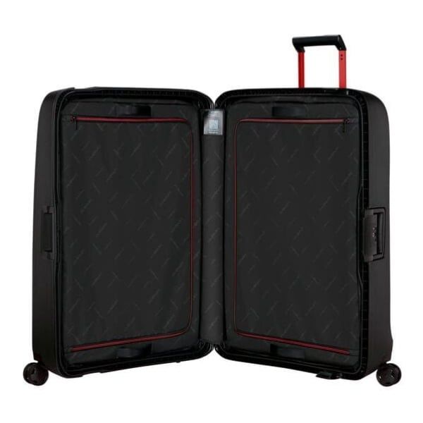 Vali Samsonite Essens size 30 XL - Màu Đen Viền Đỏ - Made in Beigium