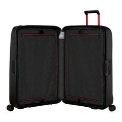  Vali Samsonite Essens size 30 XL - Màu Đen Viền Đỏ - Made in Beigium 
