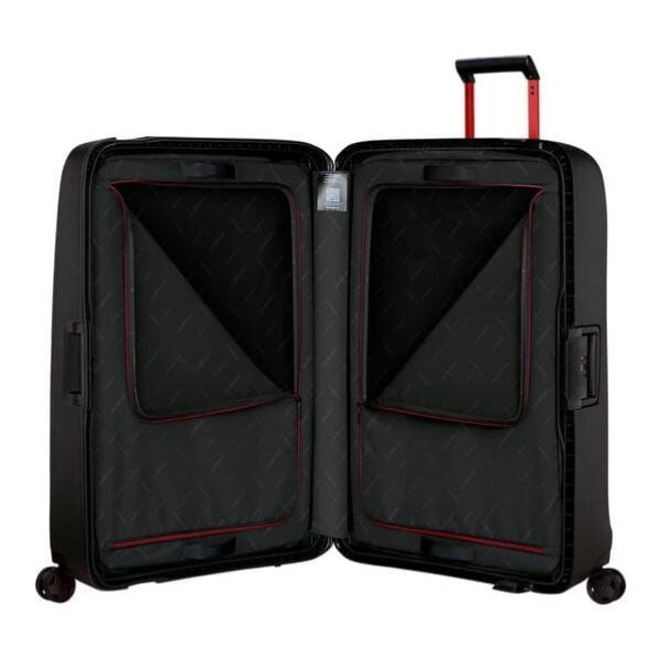 Vali Samsonite Essens size 30 XL - Màu Đen Viền Đỏ - Made in Beigium