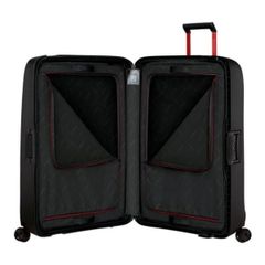  Vali Samsonite Essens size 30 XL - Màu Đen Viền Đỏ - Made in Beigium 