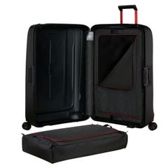  Vali Samsonite Essens size 30 XL - Màu Đen Viền Đỏ - Made in Beigium 