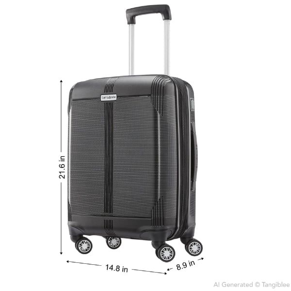 Vali Samsonite Supra DLX size 20 màu đen khóa số TSA màu đen