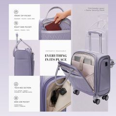  Vali vải Verage Aphro GlideElle 14inch để dưới ghế ô tô 