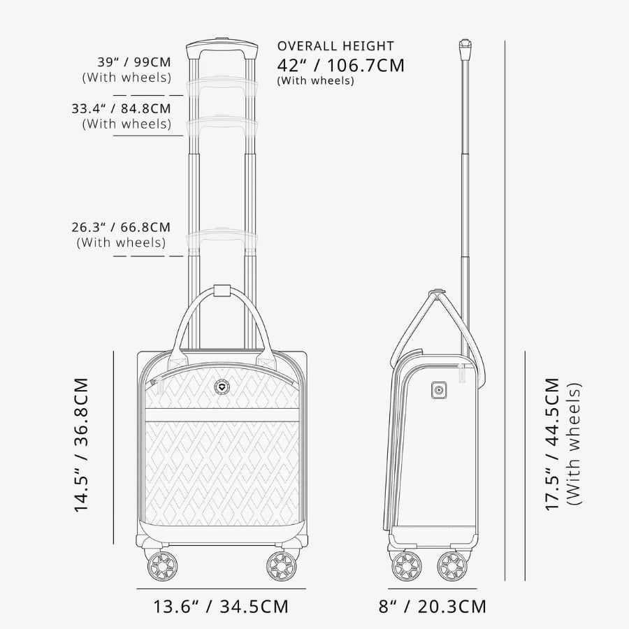 Vali vải Verage Aphro GlideElle 14inch để dưới ghế ô tô cho nữ