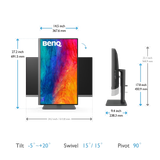  Màn hình BenQ PD2706U ( 27 inch, IPS, 4K UHD (3840×2160), HDR10, DisplayHDR 400 ) 