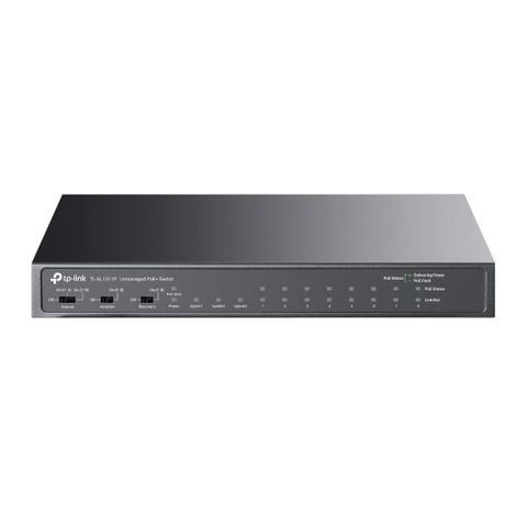 Switch PoE+ 8 Cổng TP-Link TL-SL1311P (8 Cổng PoE+, 65W, 2 Gigabit RJ45, 1 SFP, Extend 250m), cho phép tách lưu lượng giữa các cổng