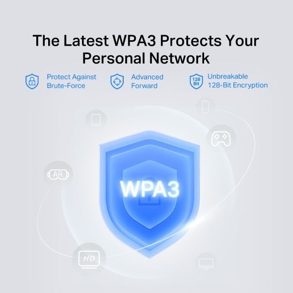 Card mạng PCIe Adapter Wi-Fi AC1200 Mercusys MA30E Bluetooth 5.0, Bảo vệ tốt hơn thông tin cá nhân