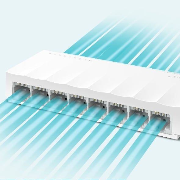 Switch chia mạng TP-Link LS1008 8 Cổng 10/100Mbps LiteWave, Giảm điện năng khi cổng không hoạt động