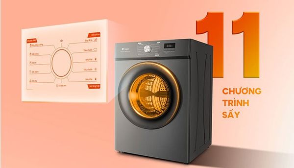 Máy Sấy Quần Áo Casper 9kg Sấy Thông Hơi, 11 Chương Trình Chống Nhăn Hiệu Quả Từng Loại Vải