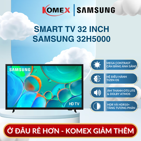 Smart Tivi Samsung 32H5000 32 Inch HD 2025 HDR Hệ Điều Hành Tizen OS Âm Thanh Vòm Dolby Atmos