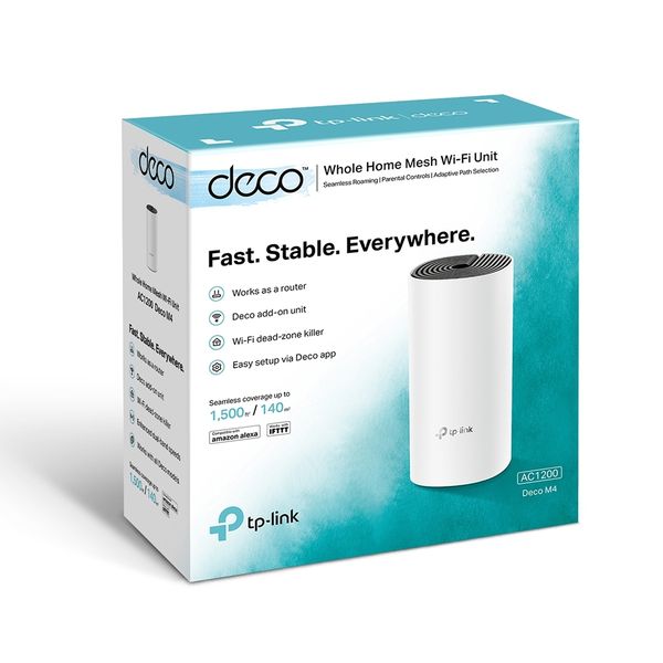 Hệ Thống Mesh WiFi 5 Toàn Nhà TP-Link Deco M4 (1-pack), M4 (2-pack), M4 (3-pack) AC1200 Một Mạng WiFi Duy Nhất