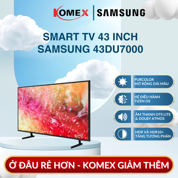 Smart Tivi Samsung 43DU7000 UHD 4K 43 Inch Motion Xcelerator Chuyển Động Mượt Mà