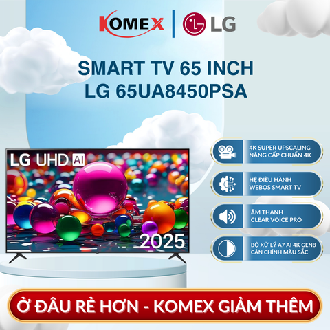 Smart Tivi LG 65UA8450PSA 65 Inch UHD 4K Upscaling Nâng Cấp Nội Dung Có Độ Phân Giải Thấp