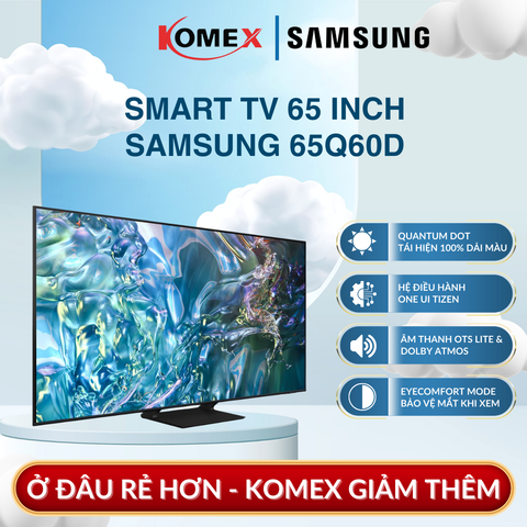 Smart Tivi Samsung 65Q60D QLED 4K 65 Inch EyeComfort Tự Động Điều Chỉnh Độ Sáng Theo Thời Gian