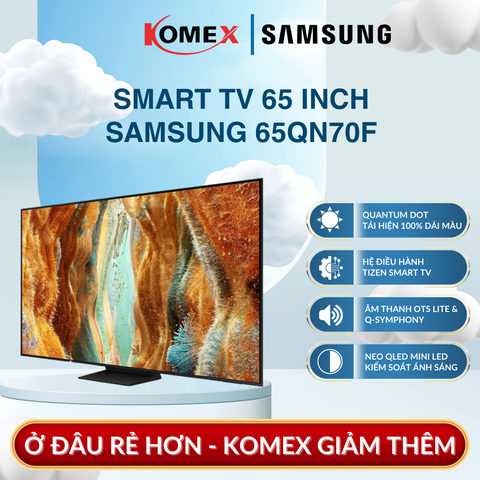 Smart Tivi Samsung 65QN70F 4K 65 Inch 2025 Neo QLED Kiểm Soát Ánh Sáng Chi Tiết