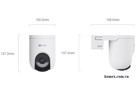 Camera Wi-Fi ngoài trời dùng Pin sạc cho công trình EZVIZ HB8 Lite 4K