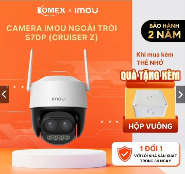 Camera Wifi 6ngoài trời quay quét zoom IMOU Cruiser IPC-S7DP-5M0WEZ, 5Mp, Full Color