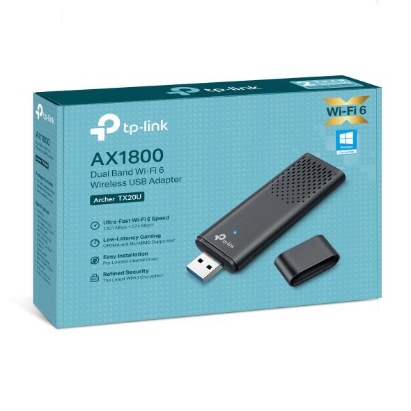 USB Adapter WiFi 6 AX1800 TP-Link Archer TX20U, Thiết bị được cài đặt sẵn driver