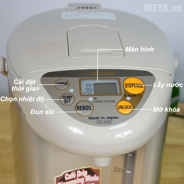 Bình thủy điện Nhật Bản Zojirushi CD-JUQ30-CT, dung tích 3 lít