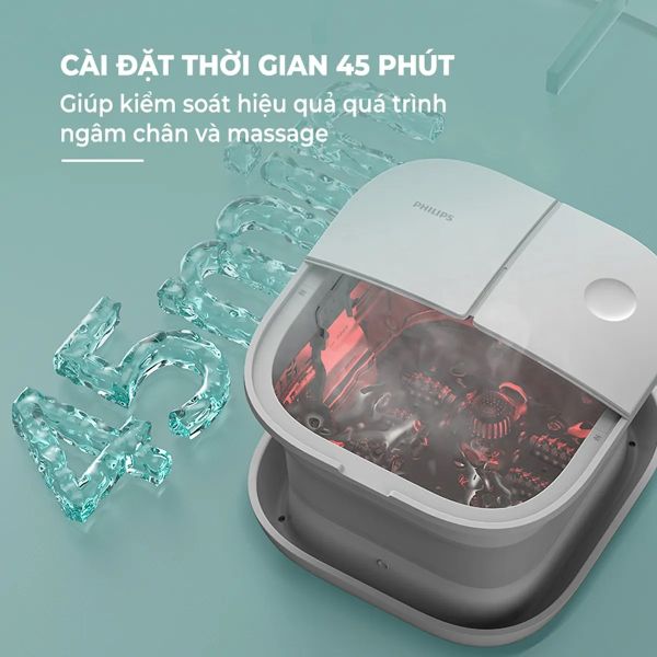 Bồn ngâm massage chân Philips PPM6502 màu trắng