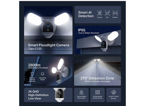 Camera Wifi thông minh ngoài trời có đèn pha TP-Link Tapo C720
