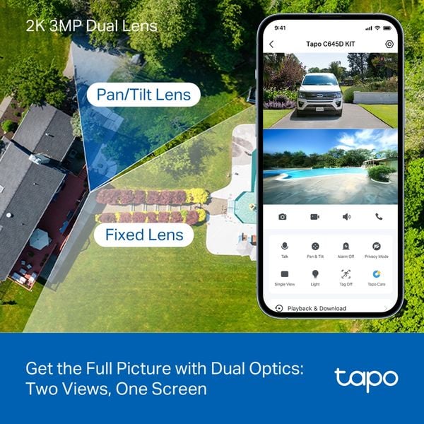 Camera Năng lượng Mặt trời Ống kính Kép TP-Link Tapo C645D KIT