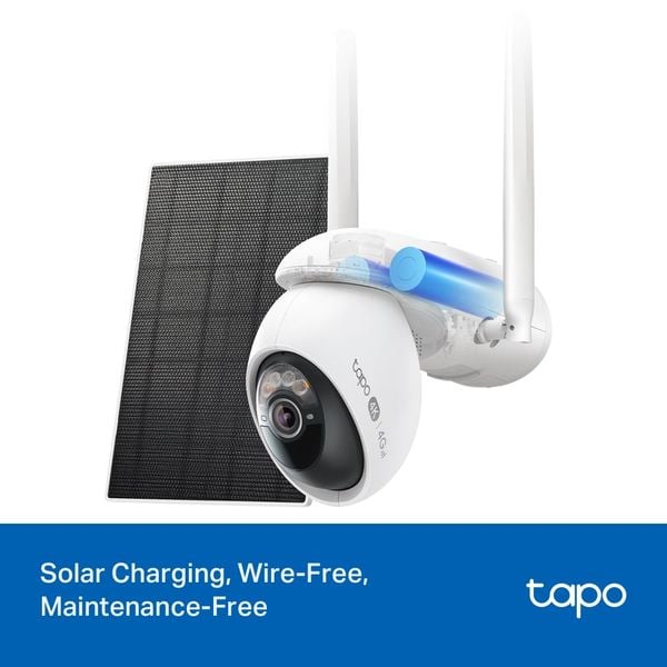 Camera Năng lượng mặt trời Tapo C665G KIT, 4K, 8MP, Dùng SIM 4G và Wi-Fi băng tần kép