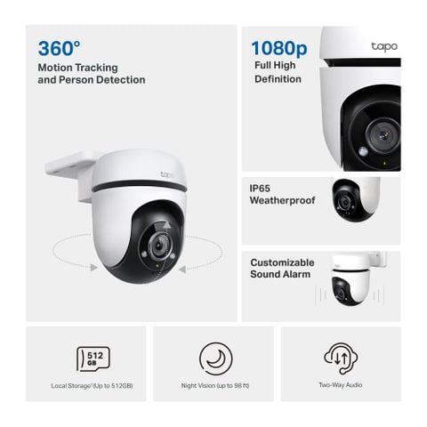 Camera Wifi an ninh ngoài trời TP-Link TC40, 2Mp, Full HD