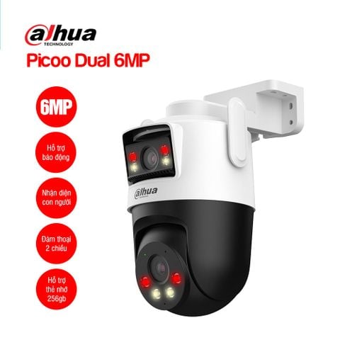 Camera Wifi Ngoài trời 2 ống kính DAHUA Picoo Dual D1 DH-P3D-3F-PV, 6MP