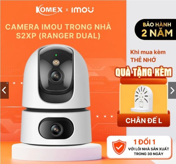 Camera AI trong nhà wifi 6, IMOU IPC-S2XEP-6M0S, 2 ống kính quay quét 6MP