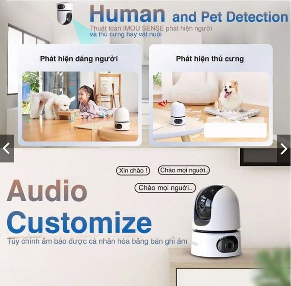 Camera trong nhà AI Imou Ranger Dual 10MP IPC-S2XEP-10M0WED, 2 mắt kính, 10Mp