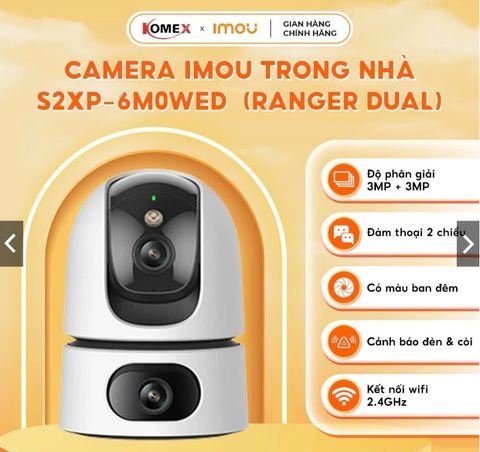 Camera AI wifi 6, IMOU IPC-S2XEP-6M0S, 2 ống kính quay quét 6MP
