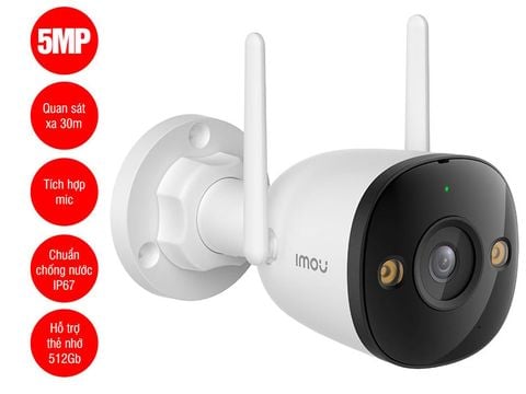 Camera Wifi IMOU ngoài trời 5MP Full Color Bullet IPC-F52P