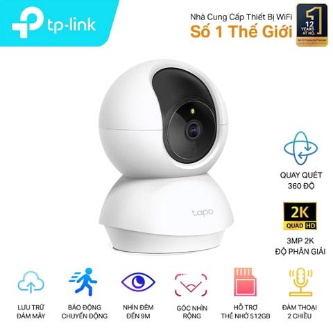 Camera Wifi Trong nhà quay quét 360 độ TP-Link Tapo TC71, 3MP, 2K