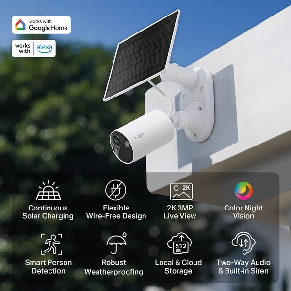Camera WiFi Solar năng lượng mặt trời TP-Link Tapo C410 KIT – Không Dây, AI Phát Hiện Người