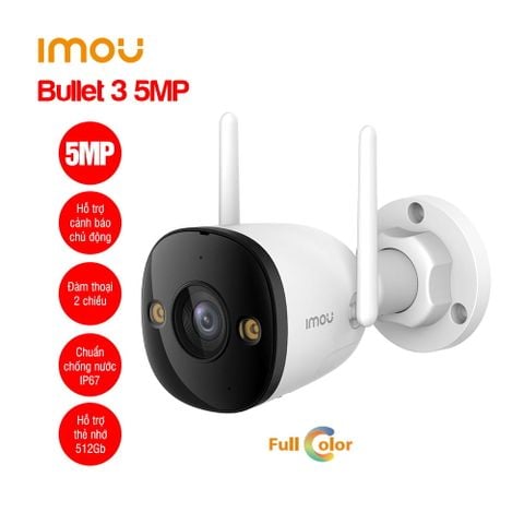 Camera Ngoài trời IMOU PoE Bullet IPC-PS3EP-3M0, 3MP, Full màu, Loa, mic