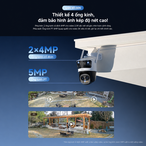 Camera Wi-Fi 6 ngoài trời 4 mắt IMOU IPC-S76DP-13M0N 13MP, Zoom 12X