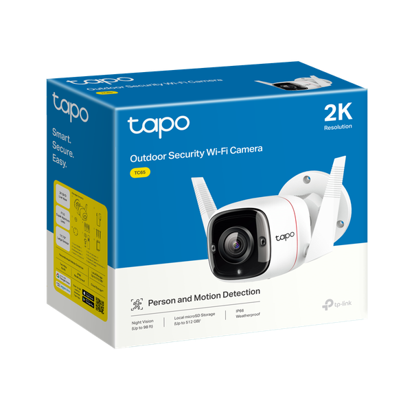 Camera App TP-Link Ngoài trời Tapo TC65, 3Mp, độ phân giải 2K