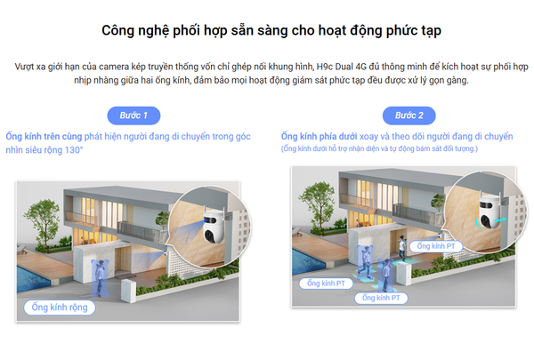 Camera Giám Sát Công Trình EZVIZ H9c Dual 4G 3K, Hỗ Trợ Wifi 6 Có Màu Ban Đêm