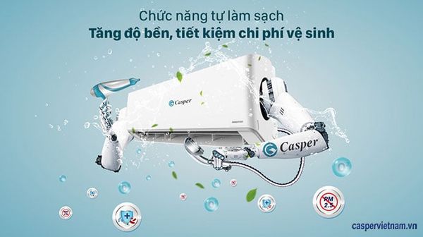 Điều Hòa treo tường Casper 1 Chiều Inverter 18000BTU TC-18IS36