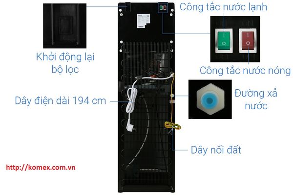 Cây nước nóng lạnh loại âm bình Toshiba RWF-W1830BV(K)